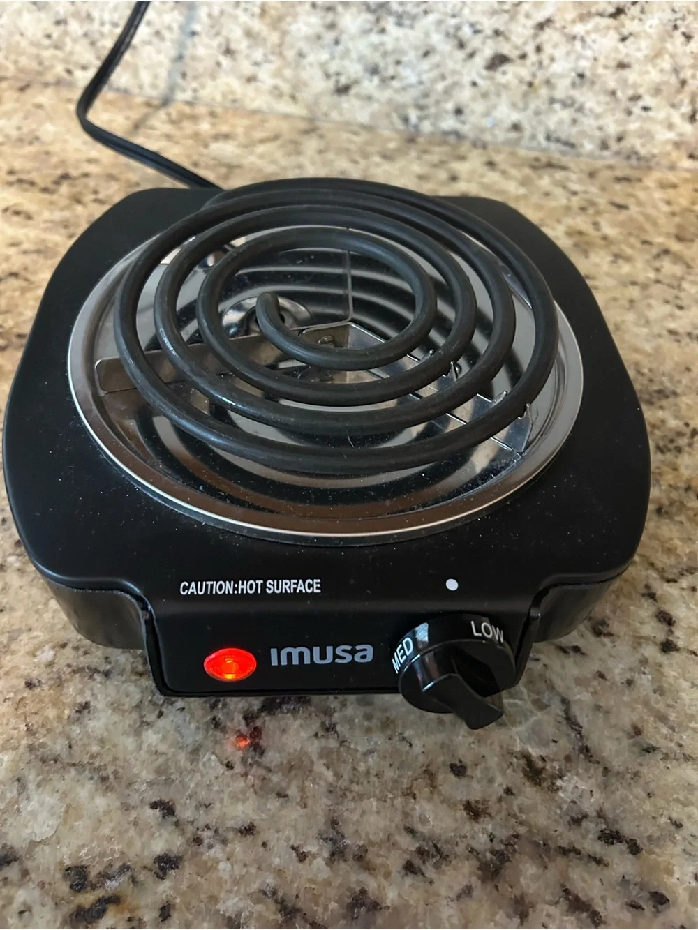 IMUSA Single Electric Coil Hot Plate - Black